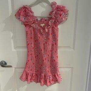 Floral Loveshackfancy mini dress